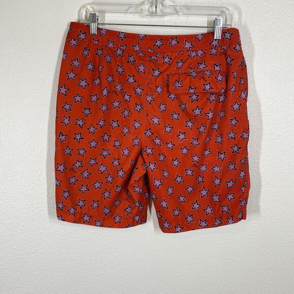 Onia Mens Size 32 The Calder Red Star Print Swim Trunks 7.5" Inseam Summer Beach - Picture 5 of 10
